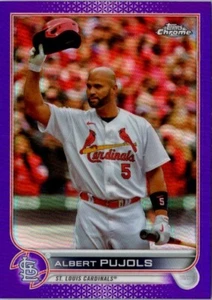 2022 Topps Chrome Update #USC50 Albert Pujols Purple Refractor - Picture 1 of 2