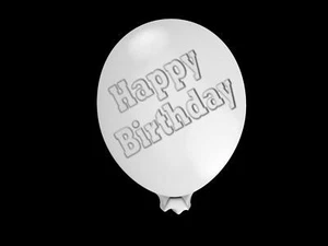 Happy Birthday Balloon Mold, Bath Bomb Mold, Soap Mold, Chocolate Mold, Craft Mo - Picture 1 of 5