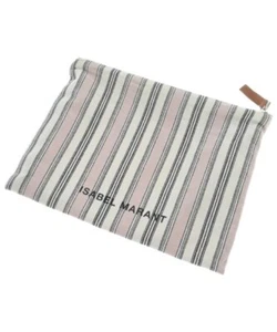 ISABEL MARANT Pouch IvoryxPinkxBlack(Stripe Pattern) 2200476569133 - Picture 1 of 4