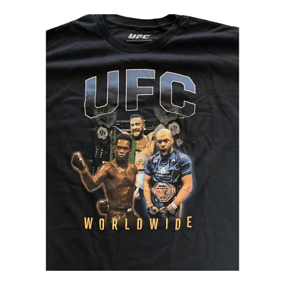 UFC Worldwide MMA Fighters Graphic T-Shirt Men’s Size Medium Black Short Sleeve - Image 1 of 4