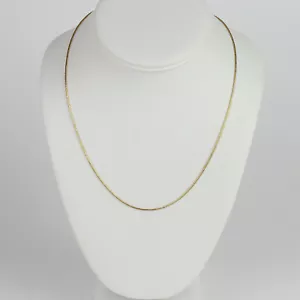 Italian 14k Yellow & White Gold Women's Snake Chain Necklace 18" - Picture 1 of 2
