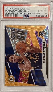 2019 Panini Mosaic Malcolm Brogdon Give and Go Orange Fluorescent #7/25 PSA 10 - Picture 1 of 7