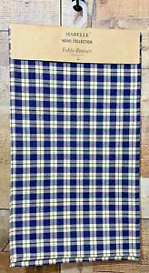 Blue Plaid Table Runner 13" X 48" Mabelle Home Collection 100% Cotton New - Picture 1 of 3