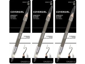 Lot of 3 Covergirl Perfect Blend Point Plus Eyeliner  Pencil #130 Smoky Taupe