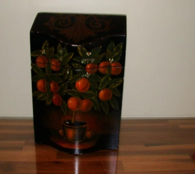 Caja de Almacenamiento Cuchillo Caja Naranjas Dillards Wilwood 12" h Negro Tole Foto 1 de 4