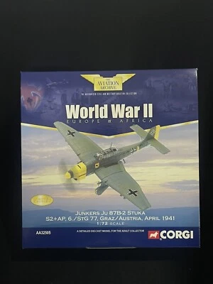 Corgi AA32505 Junkers JU 87B-2 Stuka S2+AP, 6/STG 77 Graz/Austria Airplane 1:72 - Image 1 of 4