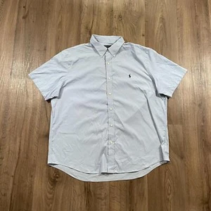 Ralph Lauren Blue Short Sleeve Shirt Light Weight Size XXL - Picture 1 of 7