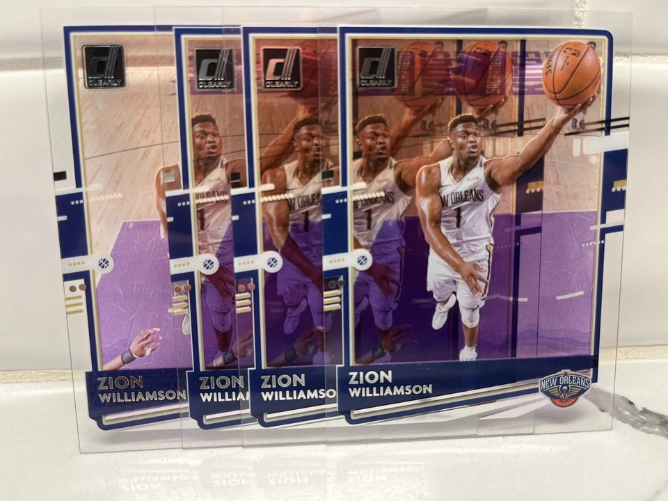 2020-21 Clearly Donruss Zion Williamson (4) Pelicans #7 - Image 1 of 1
