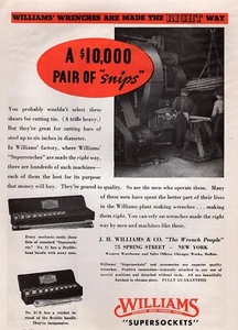 1935 Williams Drop-Forged Tools #21 Socket Set Original Print Ad - Picture 1 of 1