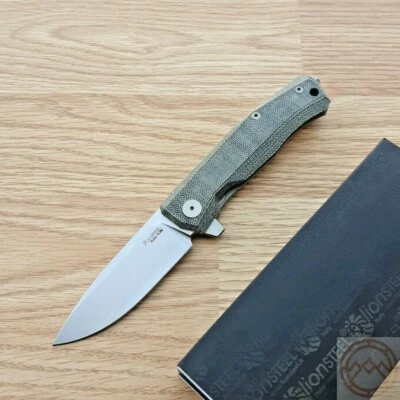 LionSTEEL Myto Folding Knife 3.25" M390 Steel Blade Micarta/Titanium Handle - Image 1 of 4