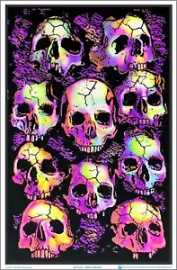 Wall Of Skulls Blacklight Poster 23 x 35 - Picture 1 of 2