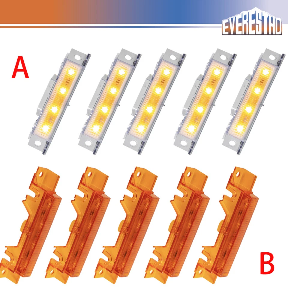 Luz marcadora de techo cabina LED apta para Volvo VNL VNM 2003-up camión lámpara superior ámbar Foto 1 de 1