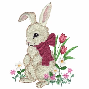 Easter Bunny Kids Bathroom HAND Towel SET Embroidered Cute - Picture 1 of 2