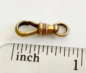 Antique 10k Yellow Gold Dog Clip Catch - Picture 1 of 3