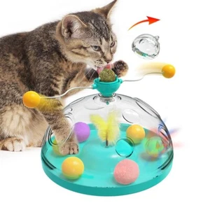 Meows Windmill Funny Cat Toys Interactive Multifunctional Turntable Pet Educatio - Picture 1 of 1