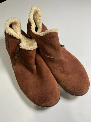 Botas de invierno de cuero para mujer Hush Puppies talla 7 1/2 forradas de piel cálidas Western Boho Foto 1 de 4