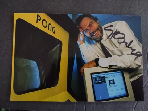 NOLAN BUSHNELL PONG VINTAGE VIDEO GAME CREATOR SIGNED AUTOGRAPHED 4X6 PHOTO RARE Cover