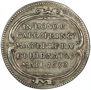 1630 Birth of Prince Charles Silver Medal ~ Eimer 116a ~ Nice Grade - Picture 1 of 2