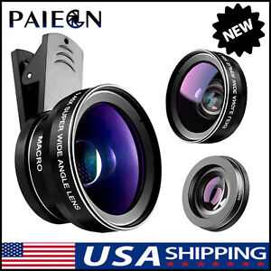 Paiegn 2 in 1 Cell Phone Camera Lens Kit HD Macro Wide Angle for iPhone Android