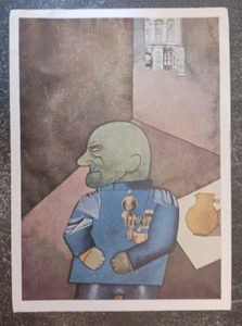 Kunst Postkarte George GROSZ Der Ingenieur Heartfield Gemälde unbespielt - Bild 1 von 2