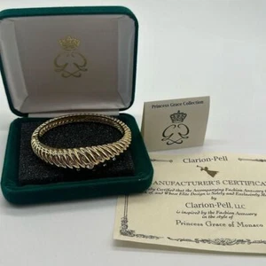 Clarion-Pell Princess Grace Kelly Collezione Tromba 8" Braccialetto Oro - Foto 1 di 7