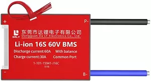 Sistema de gestión de baterías Li-ion BMS PCB 16S 60V 60A Daly Balance impermeable Reino Unido - Imagen 1 de 12