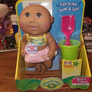 NUOVO 2020 Cabbage Patch Kids Deluxe Beach Time Tiny 9" bambola neonato bagno piscina - Foto 1 di 6