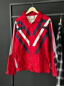 1980s Adidas Vintage Track Jacket Retro Soccer Running Size L - Picture 1 of 13