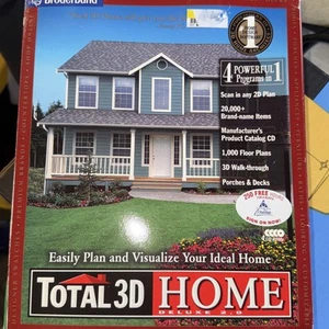 Broderbund ~ Total 3D Home Deluxe 2.0 Viewing Remodeling & Decorating NEW 1999 - Picture 1 of 7