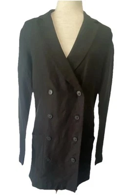 Blazer para mujer Free People XS negro doble botonadura mezcla de lino chaqueta Foto 1 de 4