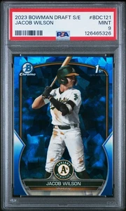 Jacob Wilson 2023 Bowman Draft Sapphire Edition #BDC121 PSA 9, envío gratuito - Imagen 1 de 2