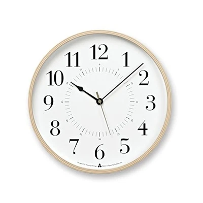 Lemnos TOKI Wall Clock Japan White AWA13-05 WH - Image 1 of 4