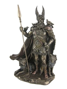 Unicorn Studio 9.75 Inch Norse God - Odin Cold Cast Bronze Sculpture Figurine... - Picture 1 of 5