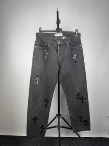 Vintage 00s Faded Chrome Hearts Style Cross Levi’s Jeans Herren W33 L30 Gr. - Bild 1 von 14