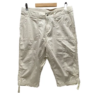 Pantalón capri Lee Relaxed para mujer 12 tostado claro cómodo cintura cordón tobillo usado en excelente estado - Imagen 1 de 13