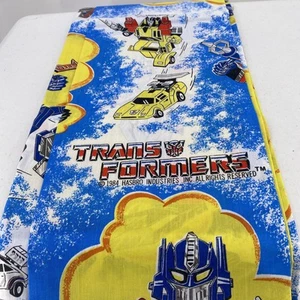 Transformers Flat Sheet Twin Bed VTG Hasbro 1984 Optimus Prime Top Sheet Only - Picture 1 of 11