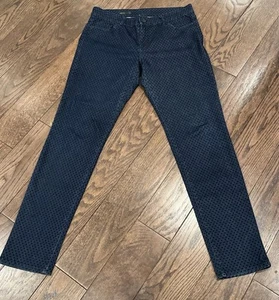 Kut from the Kloth Jeans Women's 10 Diana Skinny Dark Blue BLACK POLKADOT  🔥 - Picture 1 of 6
