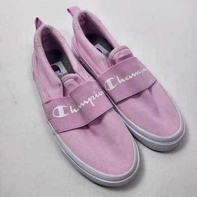 Zapatilla sin cordones Champion Rally para mujer rosa de lona talla 8W excelente estado #23071 Foto 1 de 4