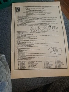 Vtg JR. Woodworkers #279 Toy Factory Set Billy Builder Replacement Instructions  - Picture 1 of 4