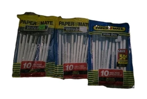 VTG 1992 Paper Mate Write Bros Black Ball Pens Medium 10 Pack Sealed  USA Lot 3 - Picture 1 of 2