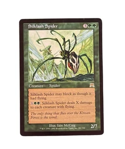 Magic The Gathering Silklash Spider - Tarjeta Onslaught 281/350 - LP RARA - Imagen 1 de 2