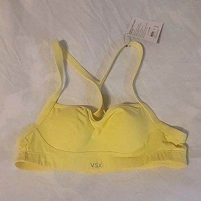 NUEVO Sujetador deportivo Victoria's Secret VSX Angel talla 32A amarillo brillante soporte medio UW Foto 1 de 4