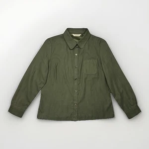 Comodore Japan Women’s Size L Olive Green Long Sleeve Button Up Blouse - Bild 1 von 9