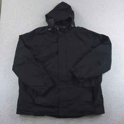 Chaqueta Lands End para hombre 2XL XXL negra forrada de lana a prueba de viento abrigo con capucha longitud media Foto 1 de 4