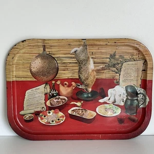 Vintage Massilly France Tin Serving Tray – French Kitchen Scene - Bild 1 von 8