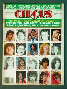 Circus Magazine 31. Oktober 1981 Ozzy Osbourne AC/DC Blondie Beatles Rush Bowie - Bild 1 von 2