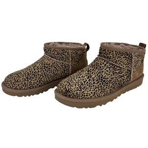 UGG Ultra Mini Speckles Damenstiefel US 8 Chestnut Leopard Wildleder wasserabweisend - Bild 1 von 8