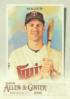 2020 Topps Allen & Ginter #20 Joe Mauer - Image 1 of 2