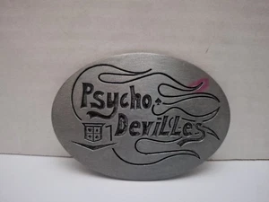 Psycho Devilles Rockabilly Gürtelschnalle mit Flammen - Bild 1 von 14