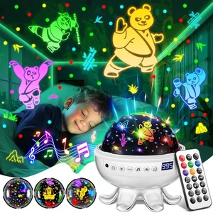 Panda Regali per Bambini Giocattoli,【3 Film+ 30 Suoni Musica】Panda Luce Notturna Lampada,【9... - Foto 1 di 9
